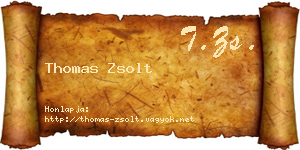 Thomas Zsolt névjegykártya